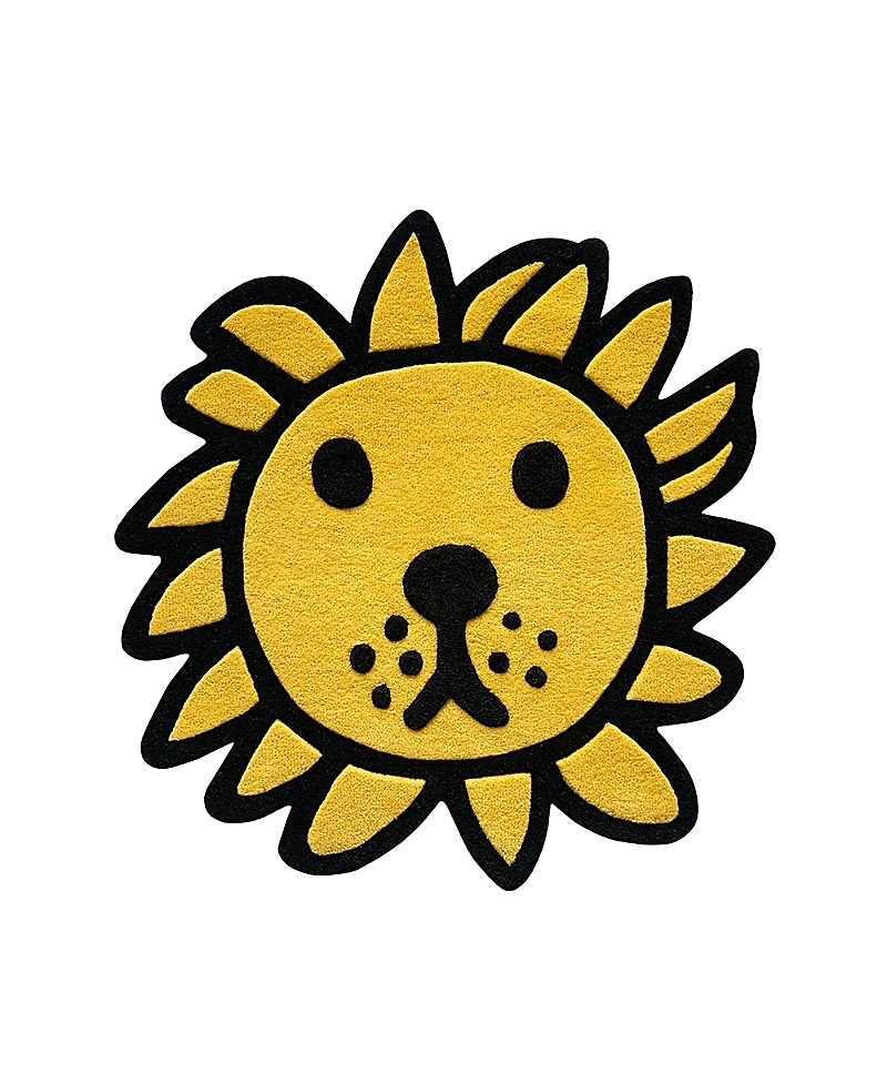 Maison Deux Leeuw Lion Rug, 34.5 x 35.5