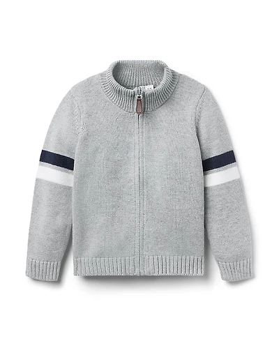 Janie and Jack Boys' The Stripe Sweater Jacket - Little Kid, Big Kid