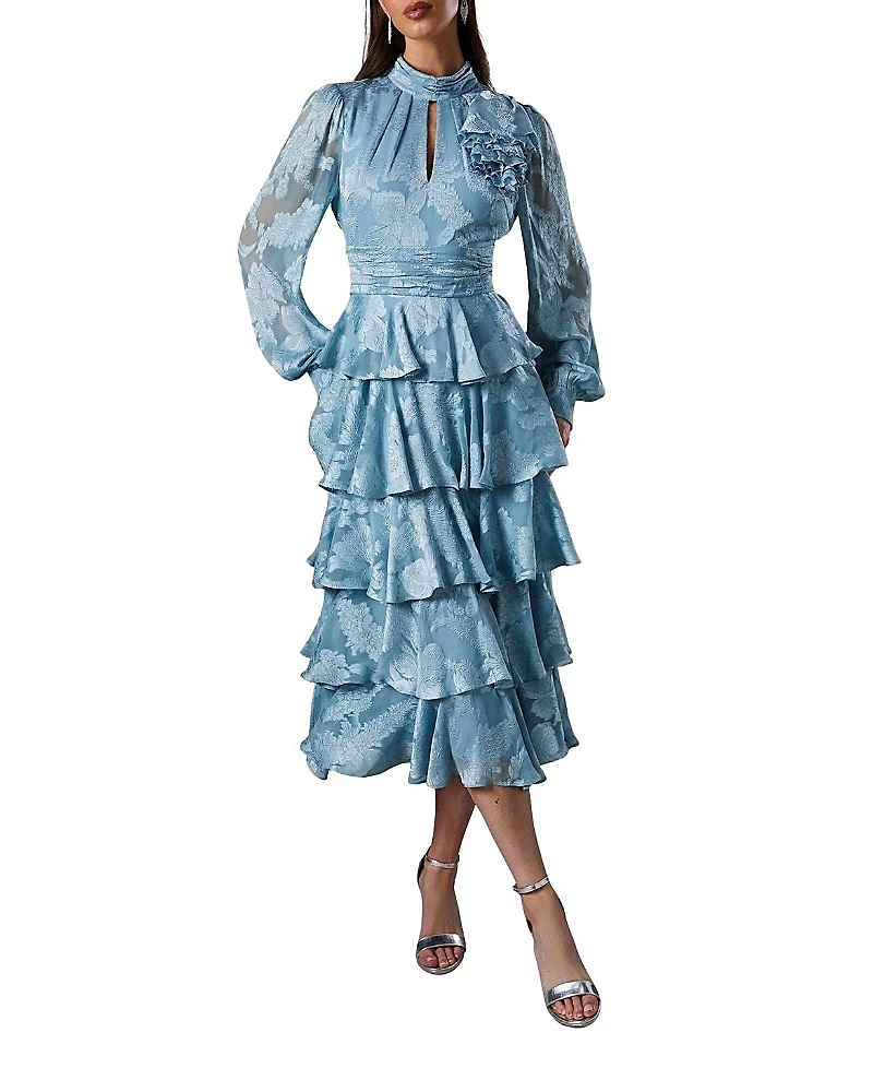 Coast Jacquard Tiered Maxi Dress