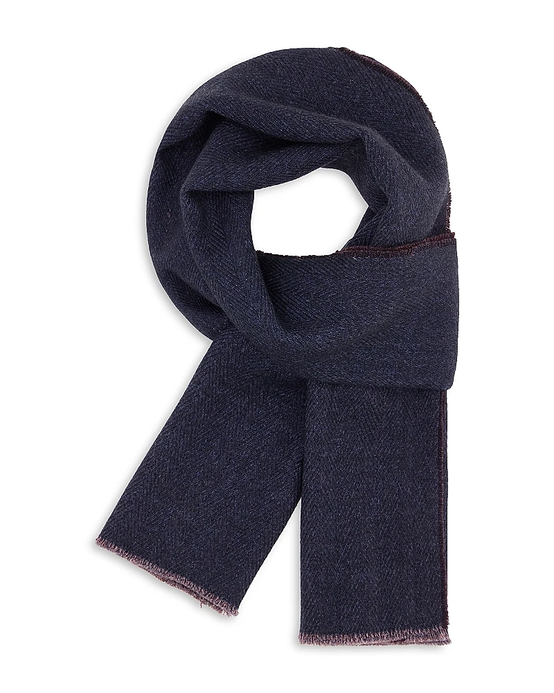 Boggi Milano Double Print Wool Scarf