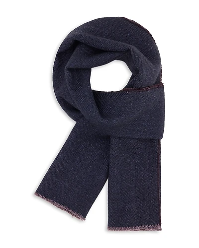 Boggi Milano Double Print Wool Scarf