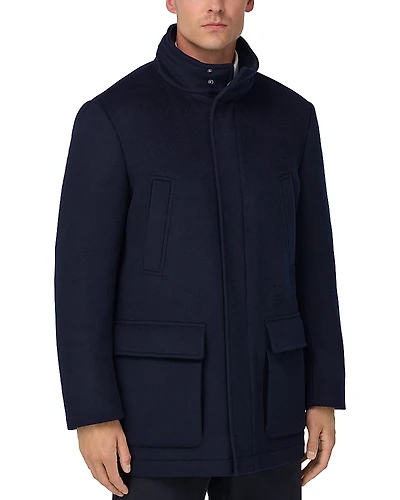 Boggi Milano Wool and Cashmere Padded Car Coat