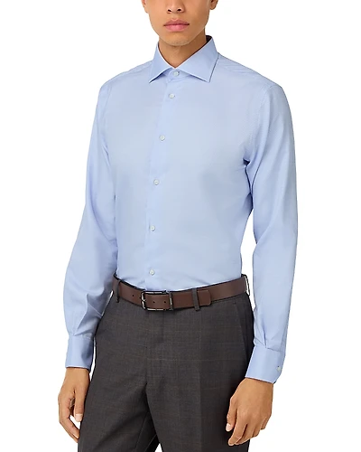 Boggi Milano Non-Iron Dobby Windsor Collar Dress Shirt