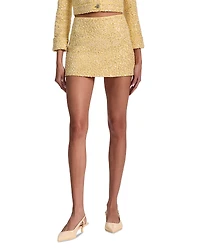 Alice and Olivia Ecenia Embellished Tweed Skirt