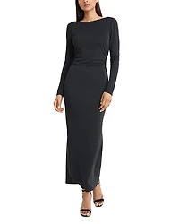 Donna Morgan Boat Neck Long Sleeve Dress