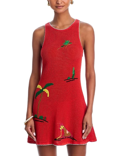 Staud Marea Embroidered Cover-Up Dress