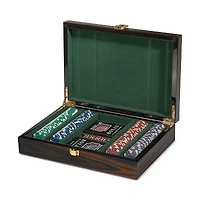 Tizo Ebony Tigerwood 200 Chip Poker Set