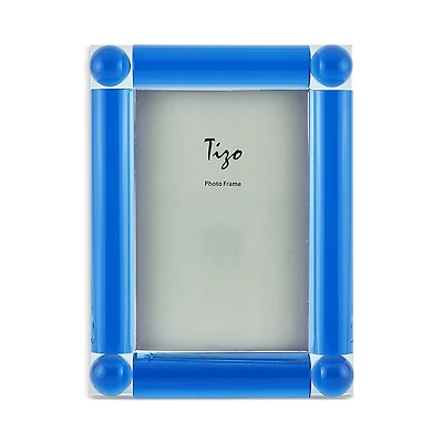 Tizo Crystal Glass Frame with Four Corner Balls, 5 x 7