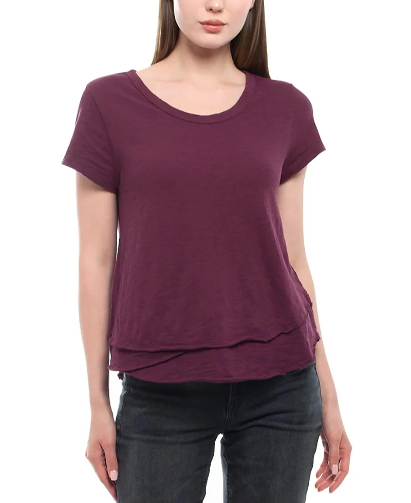 Wilt Clothing Short Sleeve Mock Layer Tee