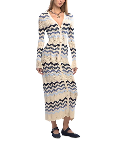 Capittana Gretta Zigzag Blue Dress