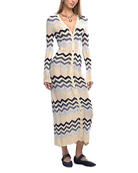 Capittana Gretta Zigzag Blue Dress