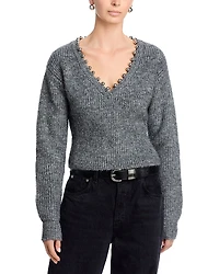 Blanknyc Silver Lining Metallic Trim Sweater