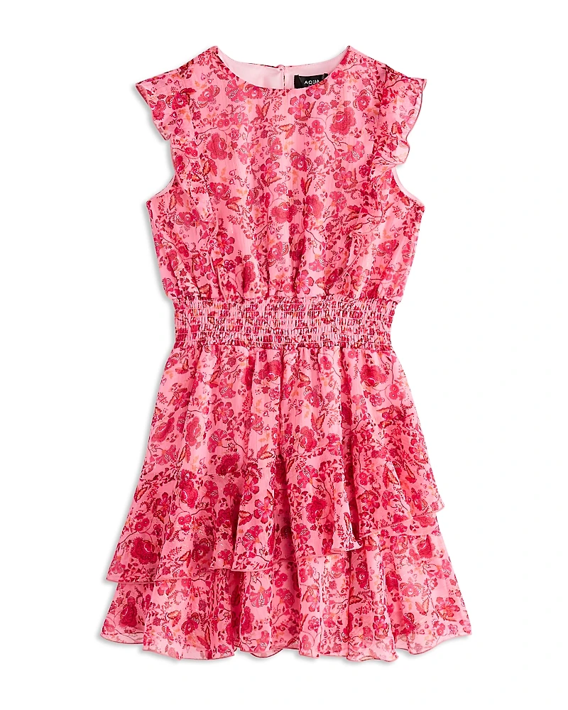 Aqua Girls' Printed Mini Dress, Big Kid - Exclusive