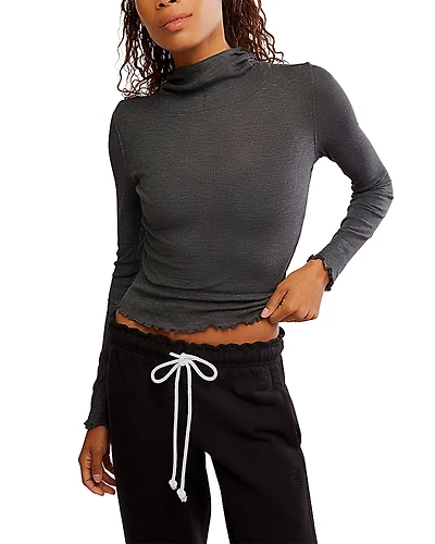 Free People Breathe Easy Hooded Top