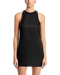 Brandon Maxwell Joelle Wool Silk Mini Dress