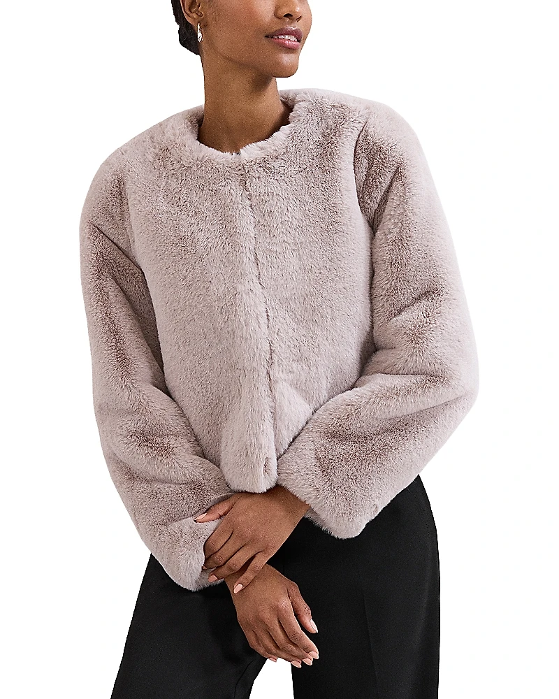 Phase Eight Crystal Faux Fur Coat