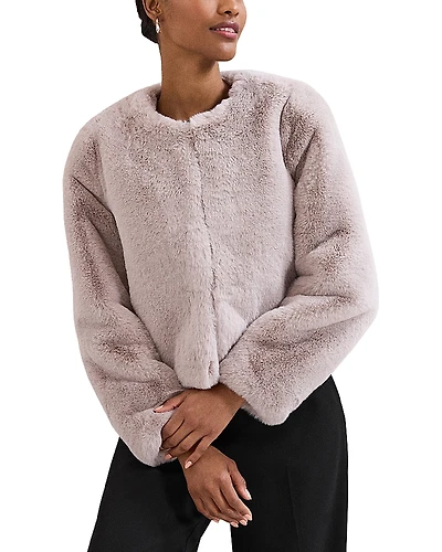 Phase Eight Crystal Faux Fur Coat