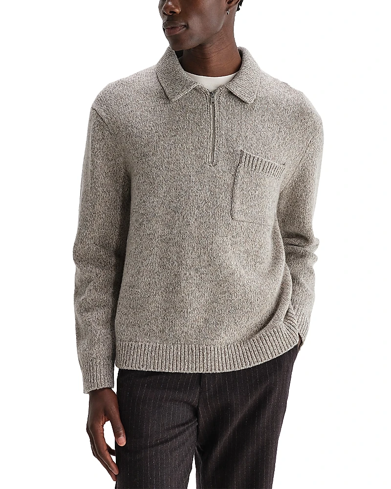 Was London Alpha Quarter Zip Polo Sweater