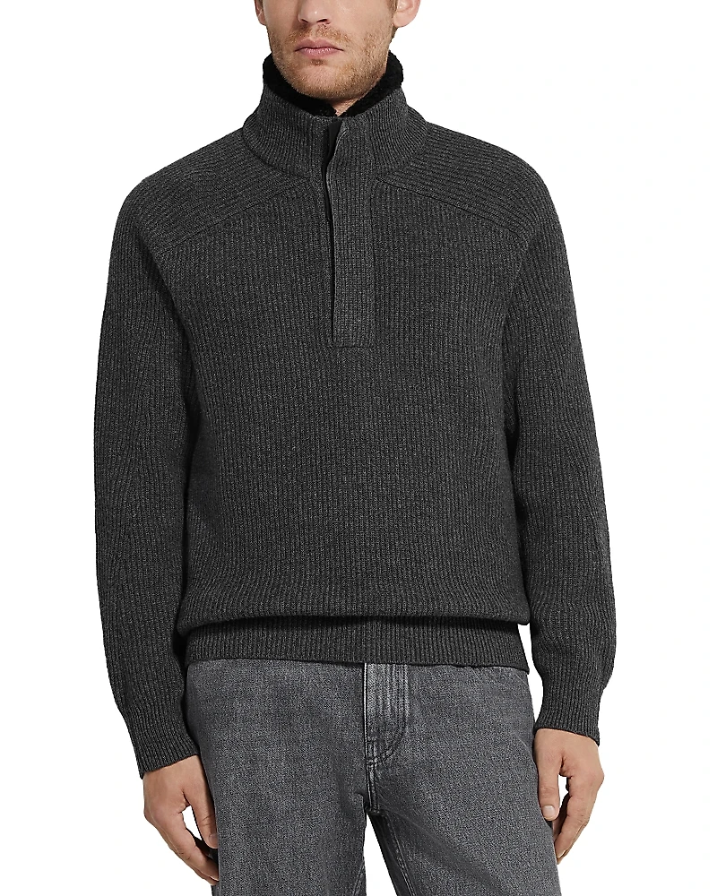 Zegna Oasi Cashmere Quarter Zip Sweater