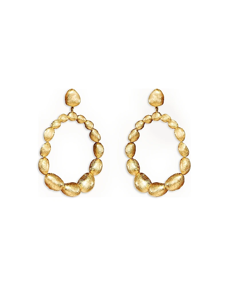 Cult Gaia Sira Gold Foiled Open Drop Earrings