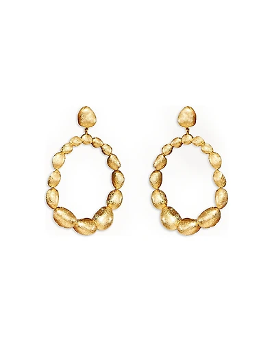Cult Gaia Sira Gold Foiled Open Drop Earrings