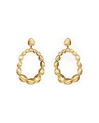 Cult Gaia Sira Gold Foiled Open Drop Earrings