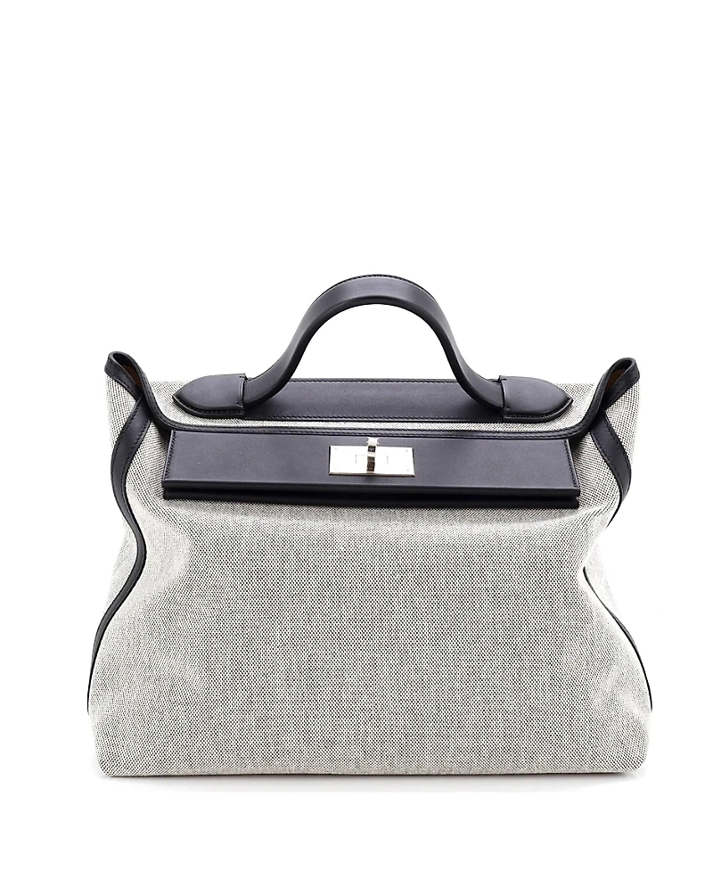 Pre-Owned Hermes 35 24/24 Bag Canvas and Swift