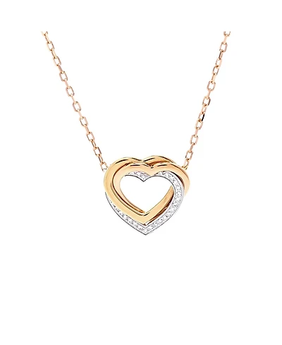Pre-Owned Cartier Trinity de Cartier Heart Pendant Necklace 18K Tricolor Gold with Diamonds, 15 - 16.25"