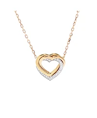 Pre-Owned Cartier Trinity de Cartier Heart Pendant Necklace 18K Tricolor Gold with Diamonds, 15 - 16.25"