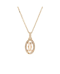 Pre-Owned Cartier Double C de Cartier Pendant Necklace 18K Rose Gold and Diamonds, 15 - 16.25"