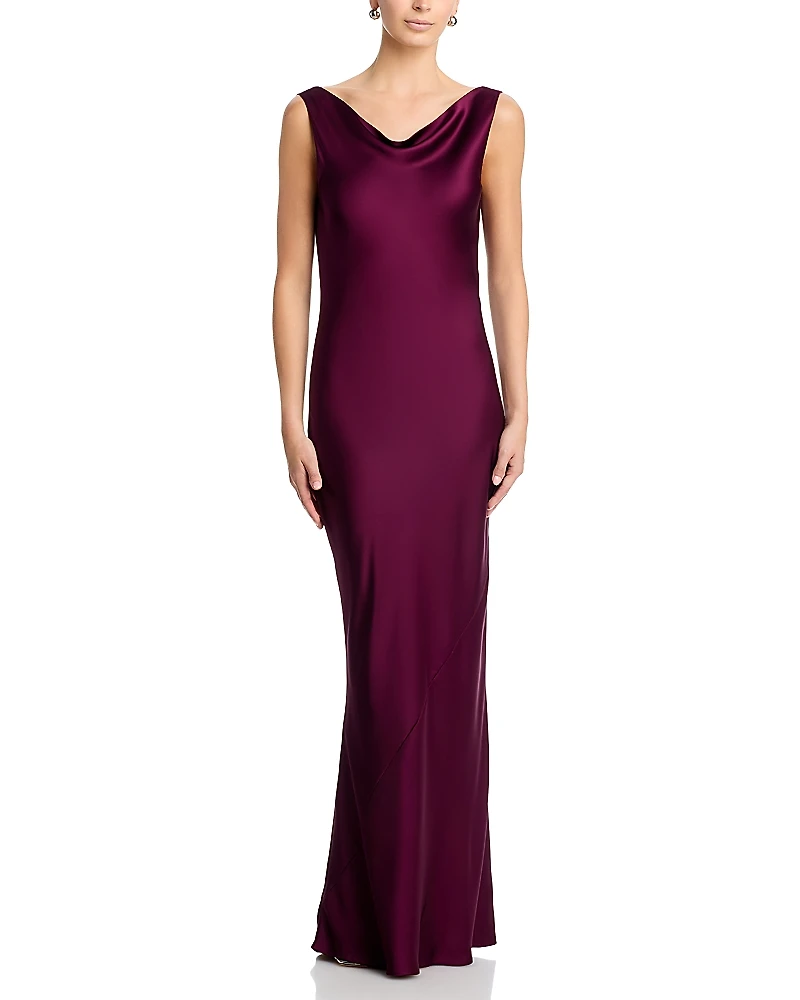 Norma Kamali Low Back Drape Gown