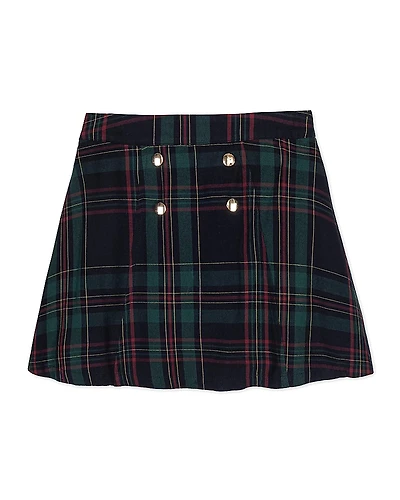 Hope & Henry Girls' Organic Pull-on Double Button Party Skirt - Little Kid, Big Kid