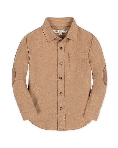 Hope & Henry Boys' Organic Long Sleeve Flannel Button Down Shirt - Little Kid