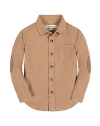 Hope & Henry Boys' Organic Long Sleeve Flannel Button Down Shirt - Little Kid