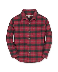 Hope & Henry Boys' Organic Long Sleeve Flannel Button Down Shirt - Little Kid