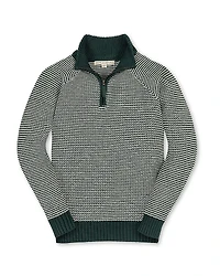 Hope & Henry Boys' Organic Long Sleeve Half Zip Raglan Ski Sweater - Little Kid, Big Kid