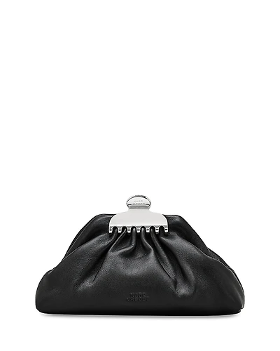 Marc Jacobs The Glam Claw Clip Leather Clutch