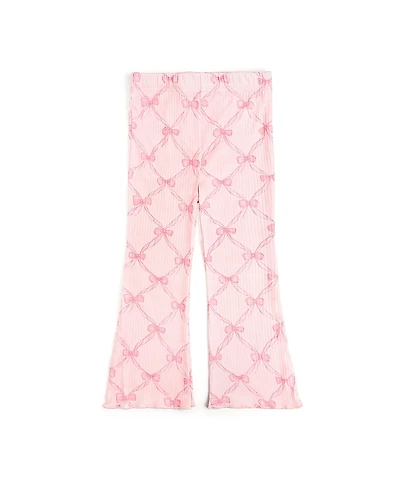 Sweet Wink Girls' Bow Trellis Flare Legging - Baby, Little Kid, Big Kid