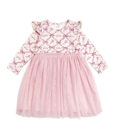 Sweet Wink Girls' Princess Coquette Long Sleeve Tutu Dress - Little Kid, Big Kid