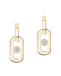 Messika 18K Yellow Gold So Move Diamond Halo Oval Drop Earrings