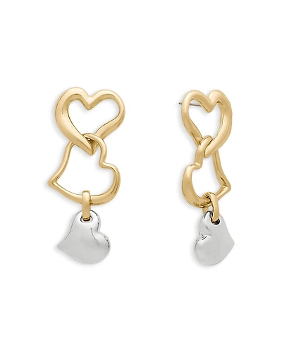 kate spade new york Amour Triple Heart Linear Drop Earrings
