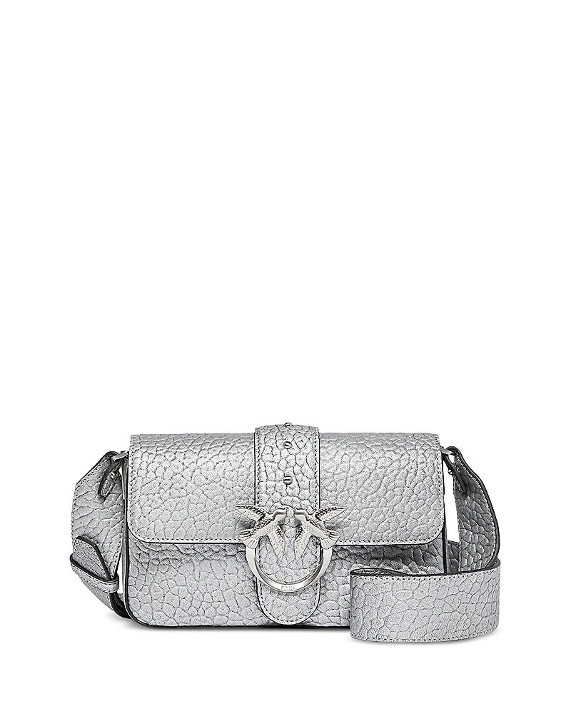 Pinko Love One Mini Metallic Leather Shoulder Bag