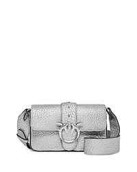 Pinko Love One Mini Metallic Leather Shoulder Bag
