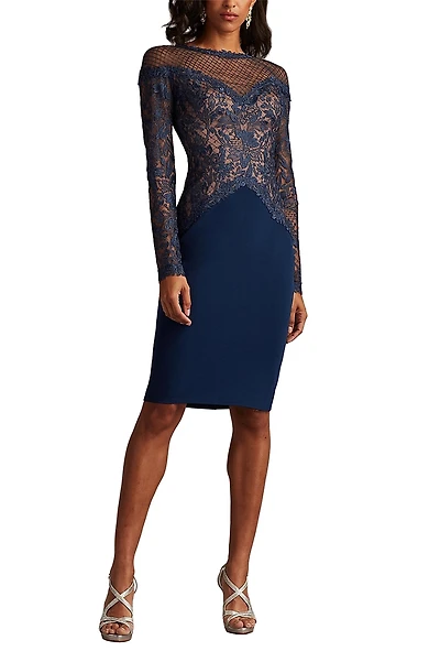 Tadashi Shoji Lisette Embroidered Illusion Dress