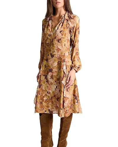 Santorelli Jayda Long Sleeve Ruffle Dress