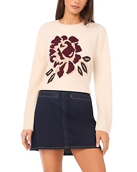 Vince Camuto Rose Crewneck Pullover Sweater