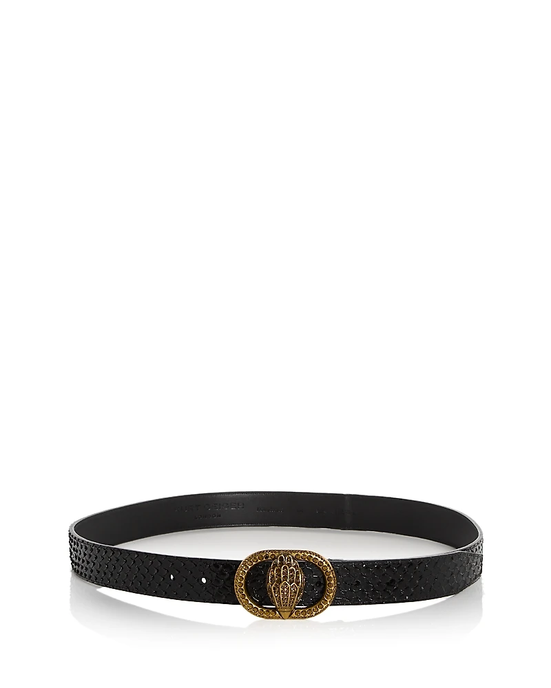 Kurt Geiger London Women's Snake Embossed Leather Belt