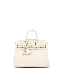 Pre-Owned HERMES Birkin 25 Handbag Light Swift with Gold Hardware