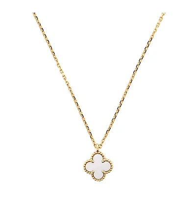 Pre-Owned Van Cleef & Arpels Sweet Alhambra Pendant Necklace 18K Gold and Mother of Pearl, 15