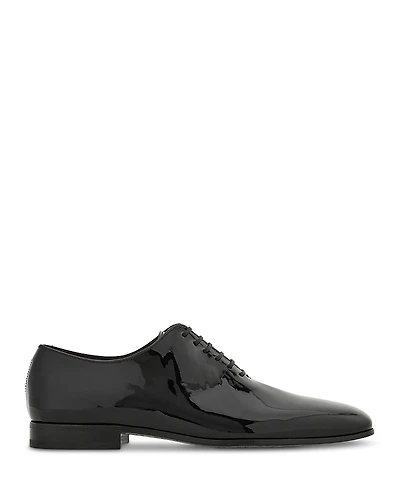 Ferragamo Men's Astro Patent Leather Oxfords